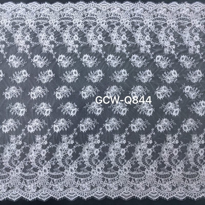 GCW-Q844 BIG | Transitioning Scattered Bouquet Cord Lace | 3D Embossed Eyelash Bridal Fabric